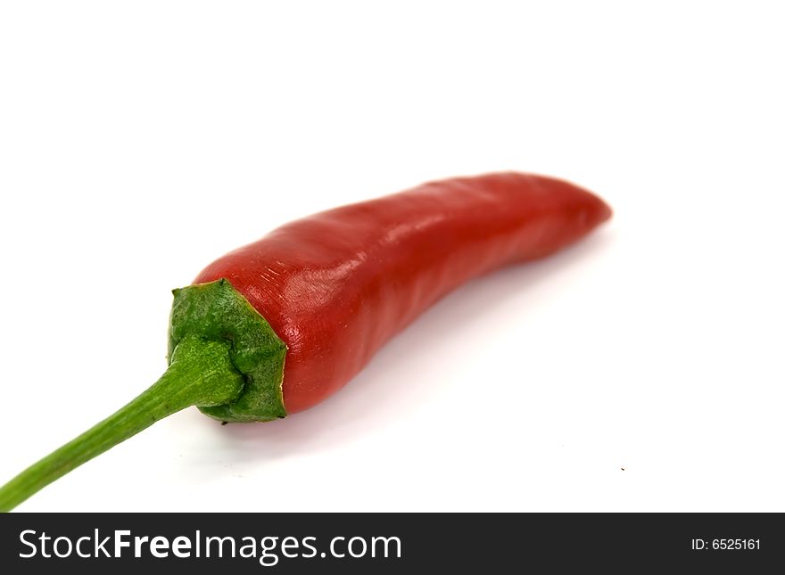 Red chili pepper - isolated on the white backgroun