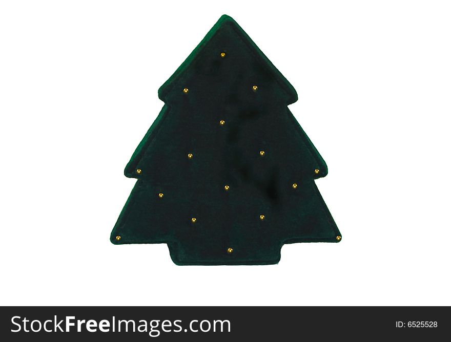 A felt covered Christmas Tree gift box