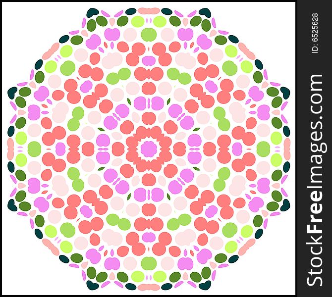 Colorful circular pattern of circles. Colorful circular pattern of circles