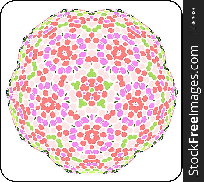 Colorful circular symmetry pattern of circles