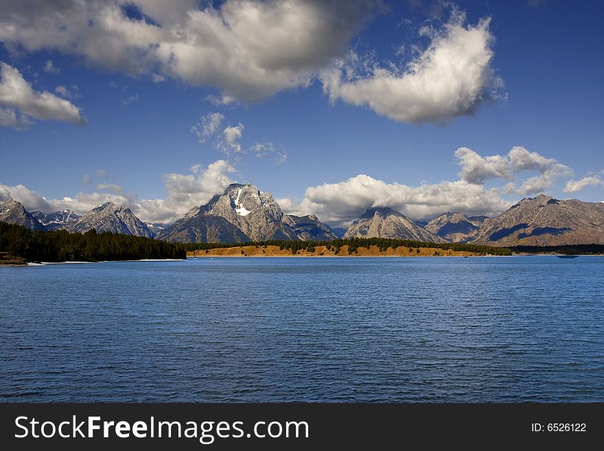 Jackson Lake in Grand Teton National Park. Jackson Lake in Grand Teton National Park