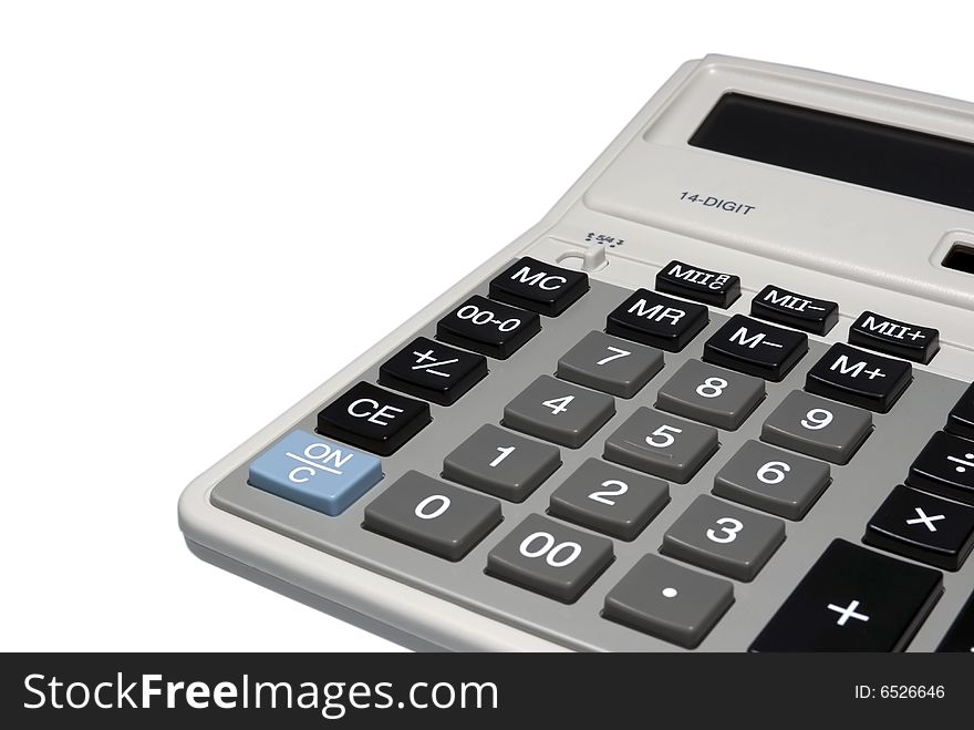 Calculator isolated with clipping path