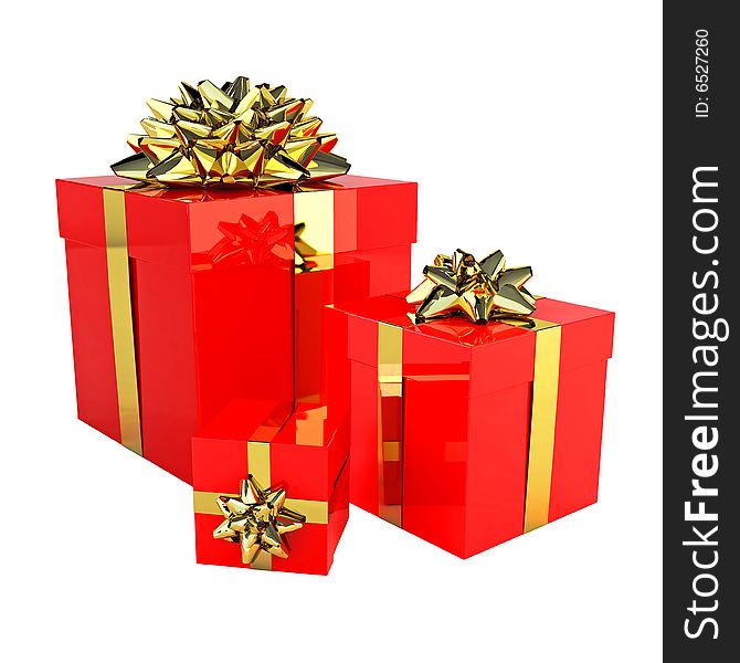 Christmas or birthday present isolated +Include  clipping path. Christmas or birthday present isolated +Include  clipping path.