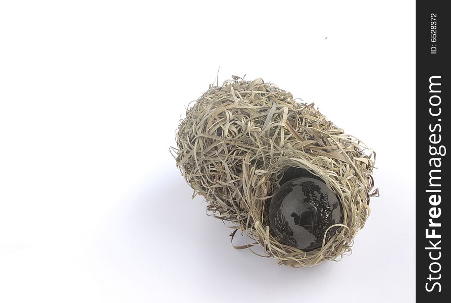 Symbol of the birth of the world in a nest