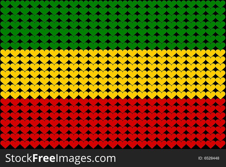 An illustration of Ethiopian flag. An illustration of Ethiopian flag