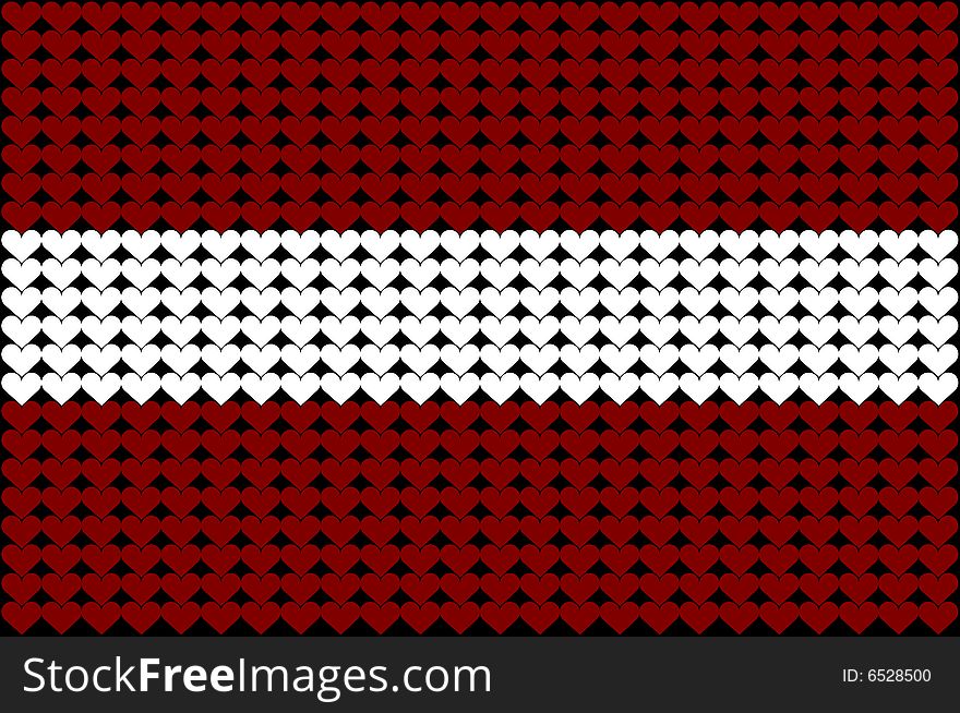 Latvia Heart Flag