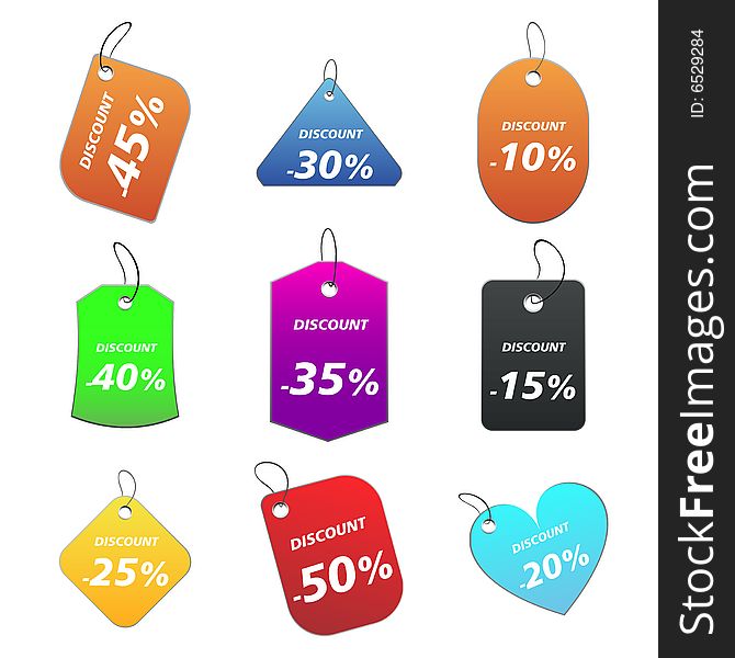 Colored Tags - Discount