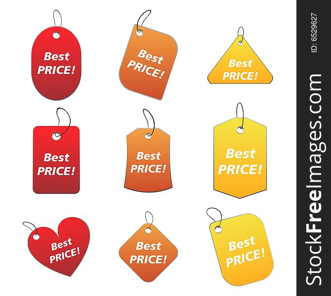 Colored tags - best price 3