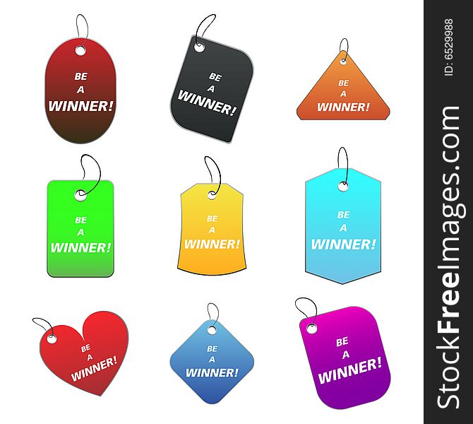 Colored Tags - Be A Winner 2