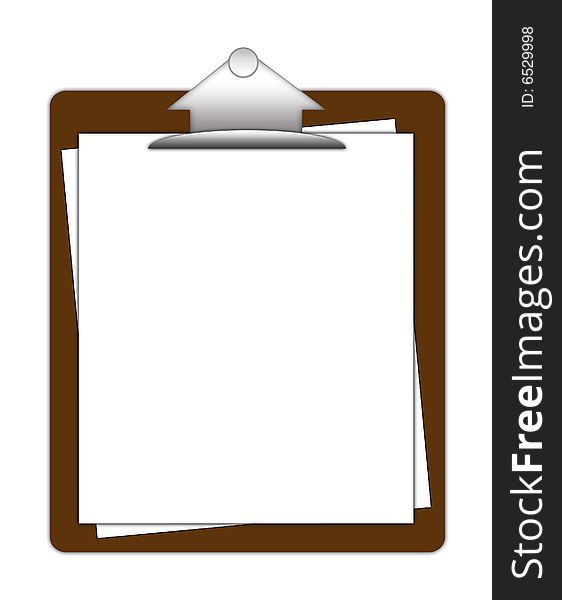 Clipboard isolated on white background