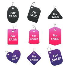 Colored Tags - For Sale Stock Photos