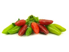 Chili Pepper And Hot Red Pepper Very Close Royalty Free Stock Image