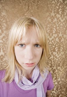Annoyed Young Girl Stock Images
