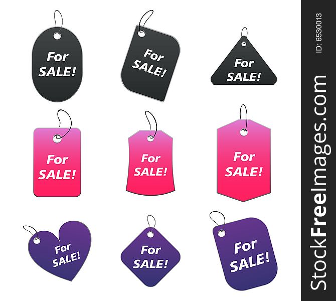 Colored tags - for sale