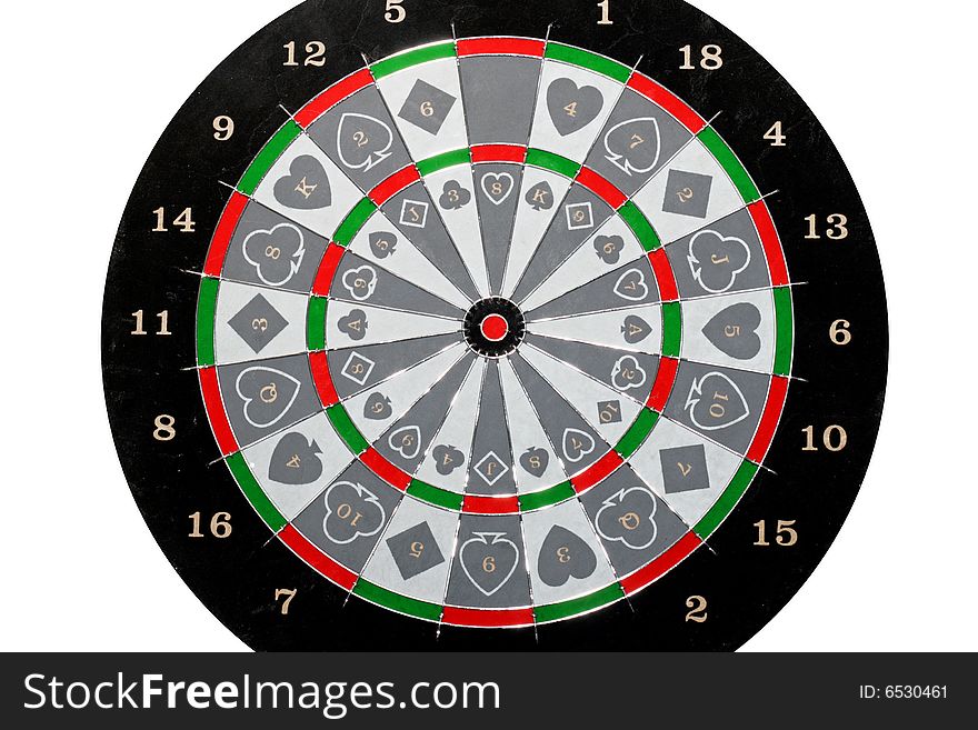 Part of dart board target for tournament. Part of dart board target for tournament