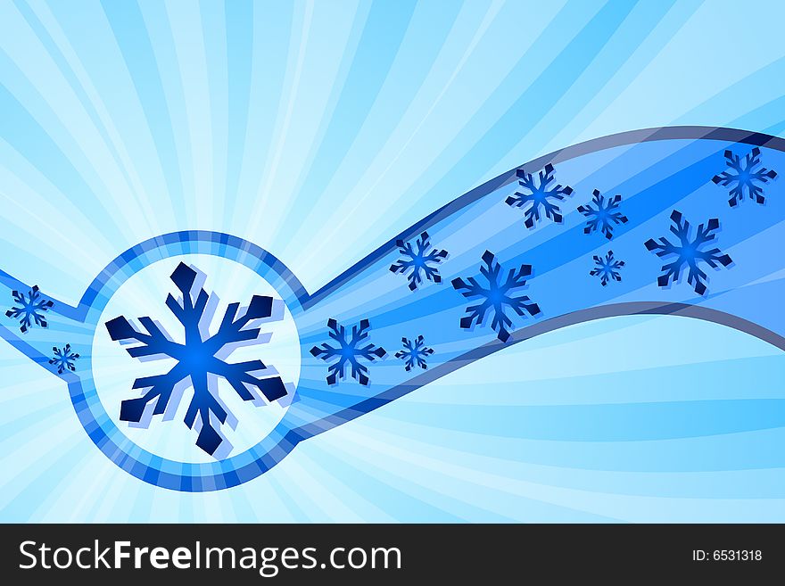 Vector illustration of Snowflake Decoration