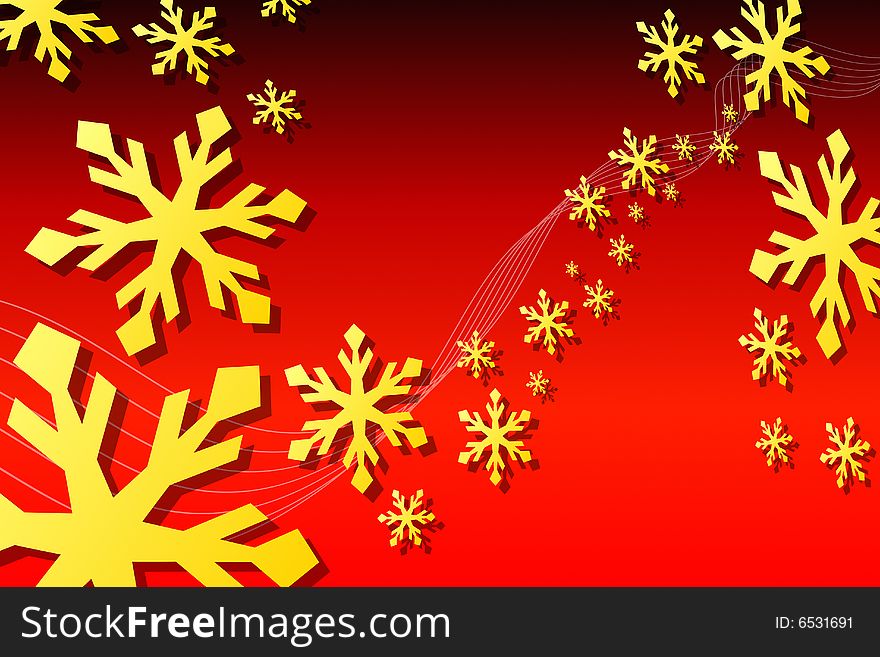 Vector illustration of Snowflake Decoration