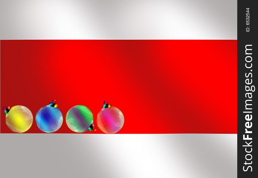 A red banner for christmas