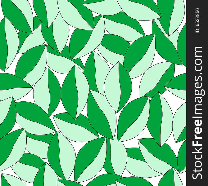 Seamlessly vector wallpaper with green foliages. Seamlessly vector wallpaper with green foliages
