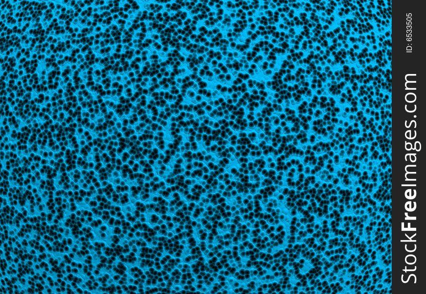 Black alien unknown fantasy cells on blue surface