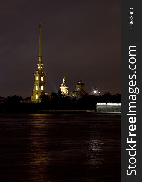 The first construction of the new Russian capital, the Peter and Paul Fortress, occupies the central position in the architectural ensemble of the city center, and the Peter and Paul Cathedral with its high bell tower is one of the main landmarks of Saint Petersburg. The silhouette of the Peter and Paul fortress became a remarkable landmark of the city on the Neva River.
