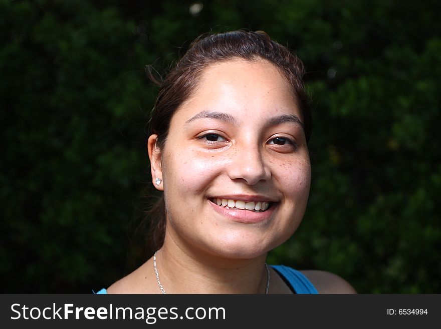 Headshot of a young female smiling