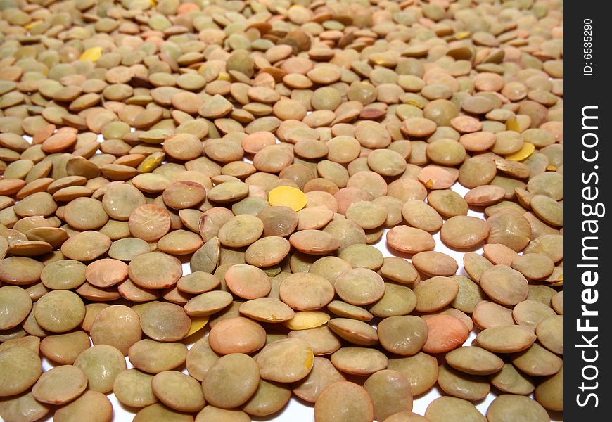 Detail of lentils, food background, wholesome nourishment