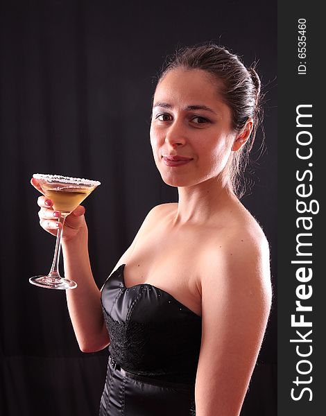 Woman And Martini Glass