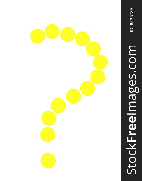 Yellow question mark concept isolated over white background