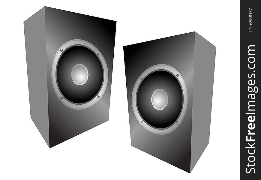 Graphic of audio speakers. Vector illustration.