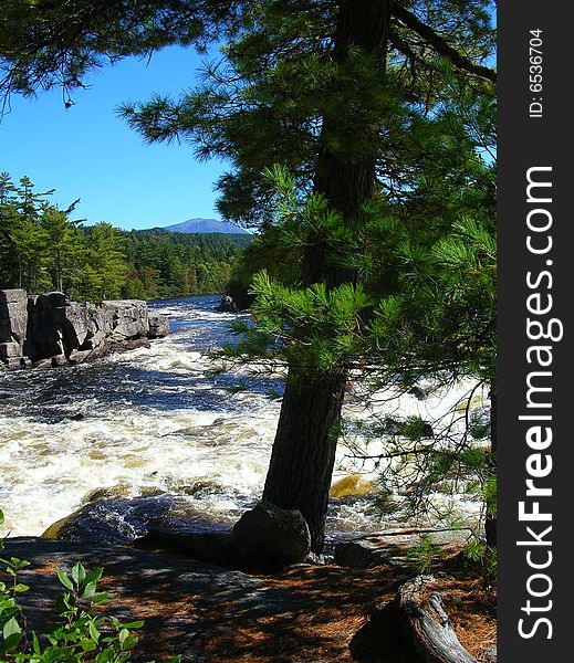The west branch of the Penobscot River in Maine is famous for its salmon and its challengin whitewater. The west branch of the Penobscot River in Maine is famous for its salmon and its challengin whitewater.