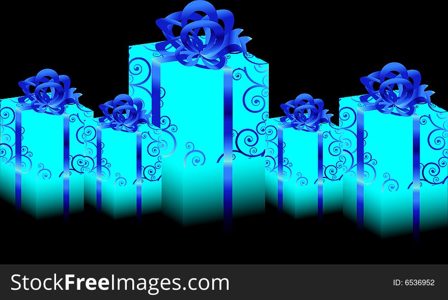 Holidays Elements Gift Boxs