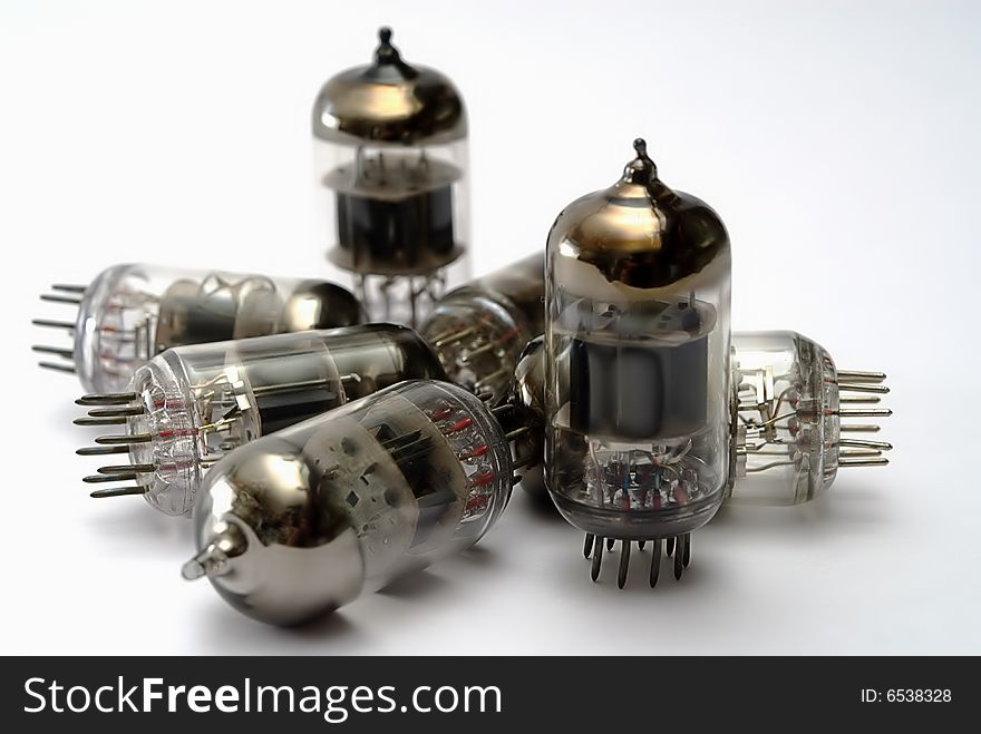 Group old radio valves isolated
