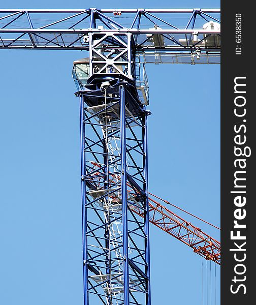 Steel crane at a high rise building site. Steel crane at a high rise building site