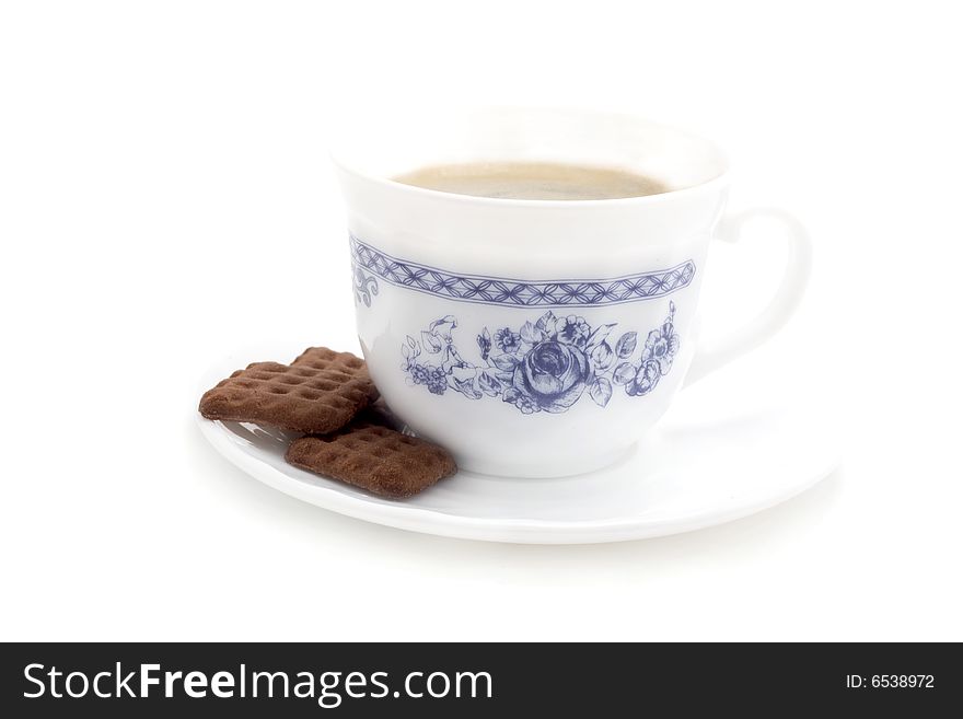 Coffee Cup Over White