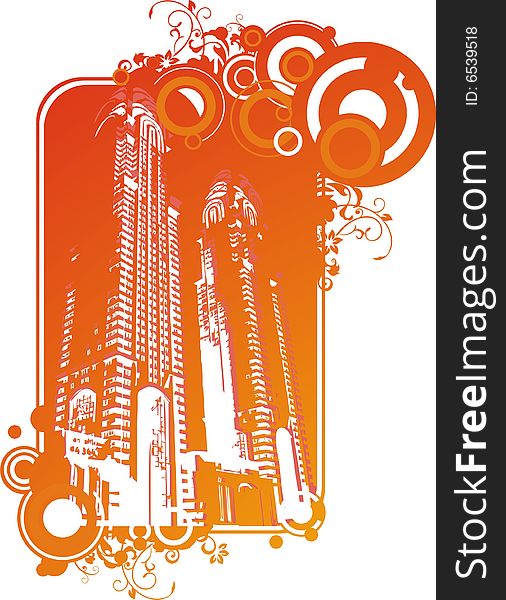 Abstract city frame with place for your text. Abstract city frame with place for your text