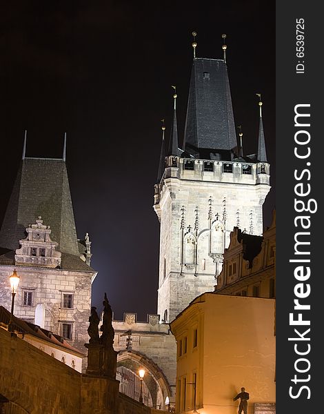 Prague Night Scenery