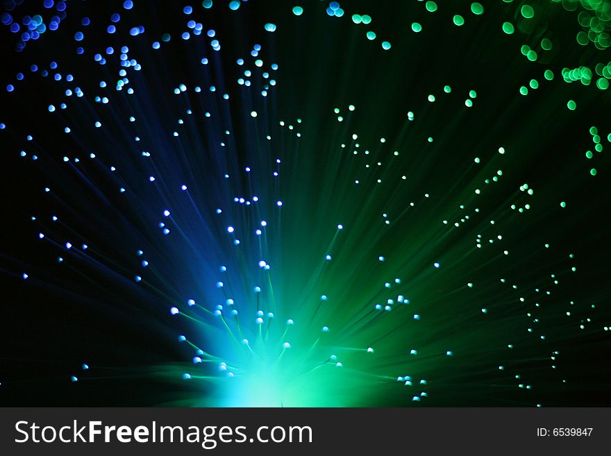 The colorful light over black background. The colorful light over black background