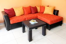 Orange Sitting Area Royalty Free Stock Photography Orange Sitting Area Royalty Free Stock Photography