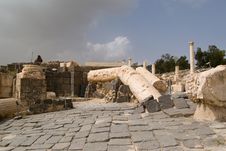 Ruins Of Roman Temple In Beit Shean Royalty Free Stock Images Ruins Of Roman Temple In Beit Shean Royalty Free Stock Images