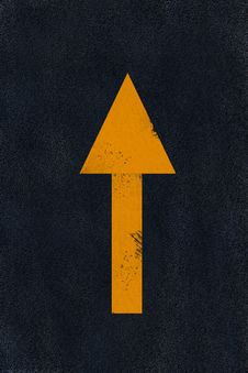 Yellow Marking On Black Asphalt Royalty Free Stock Photography Yellow Marking On Black Asphalt Royalty Free Stock Photography
