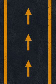 Yellow Marking On Black Asphalt Stock Photo Yellow Marking On Black Asphalt Stock Photo