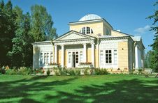 Wooden Building In Classical Style Stock Image Wooden Building In Classical Style Stock Image