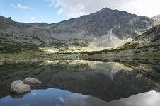 The Glacial Lake In The Rila Royalty Free Stock Photography The Glacial Lake In The Rila Royalty Free Stock Photography