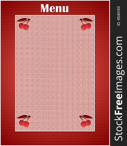 Menu image from use in menu compositions for restaurants