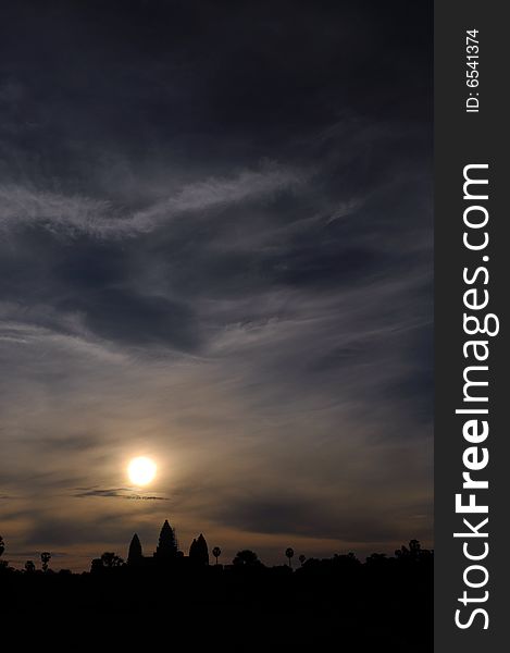 Angkor Wat at sunrise in Cambodia