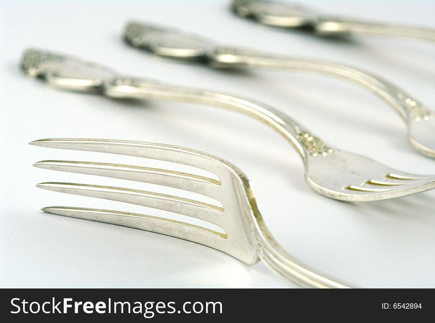 Kitchen Utensil. Forks on a white background. Kitchen Utensil. Forks on a white background.