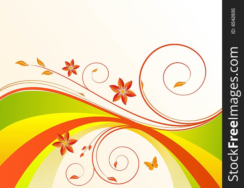 Floral background vector