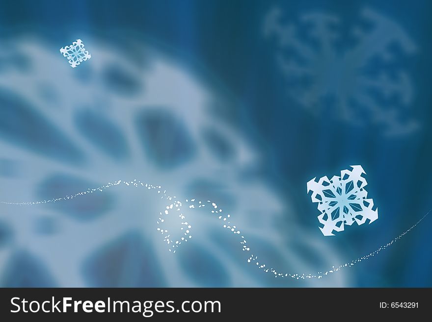A CG concept image of snow and winter. A CG concept image of snow and winter
