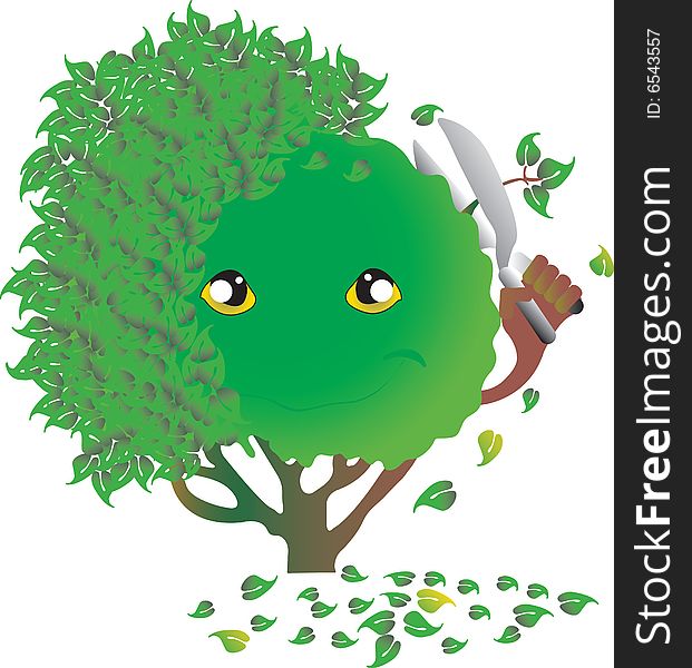 Vector illustration for tree at autumn. Vector illustration for tree at autumn